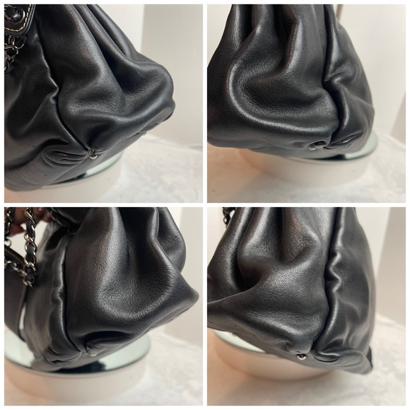 CHANEL LOGO LAMBSKIN LEATHER SHOULDER BAG - Picture 16 of 17